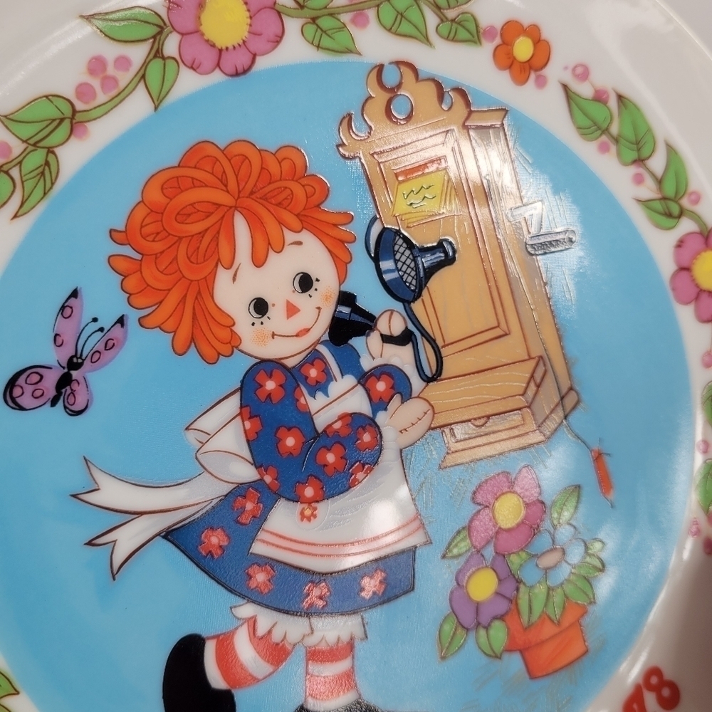 Raggedy Ann Wall Plate Schmid Mother's Day Plate 1978 Limited Edition Wall Decor - Picture 11 of 11